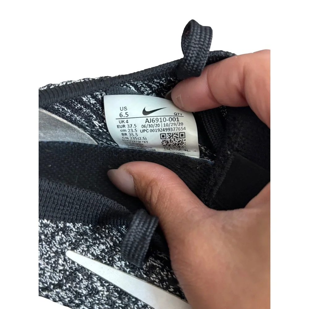 Nike Air VaporMax Flyknit 3 Oreo Black White AJ6910-001 Womens Running Shoes 6.5